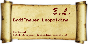 Brünauer Leopoldina névjegykártya